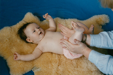 Baby leg massage